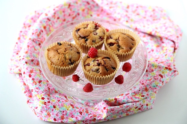 Muffins au fruits rouges vegan