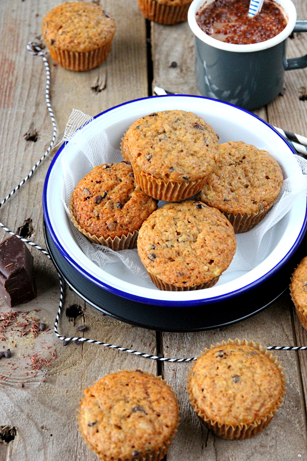 Muffins bananes et pépites de chocolat {VEGAN} - Payette cuisine